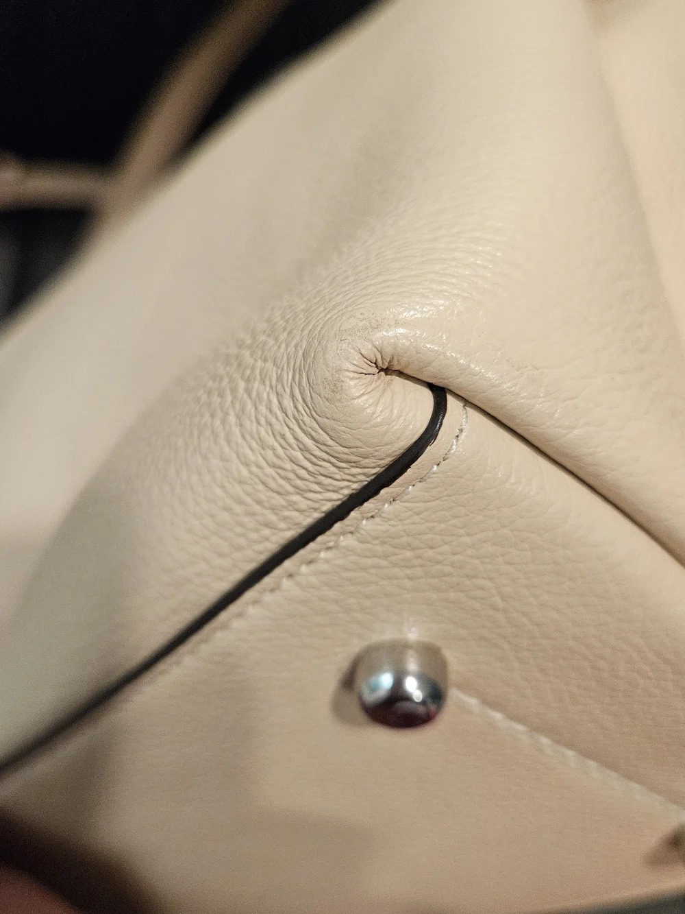 Coach Hanna Carryall (CH536) Pebbled Leather Tote Bag in Ivory MSRP $550